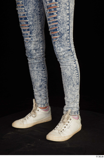Isla blue jeans calf casual dressed white sneakers 0002.jpg